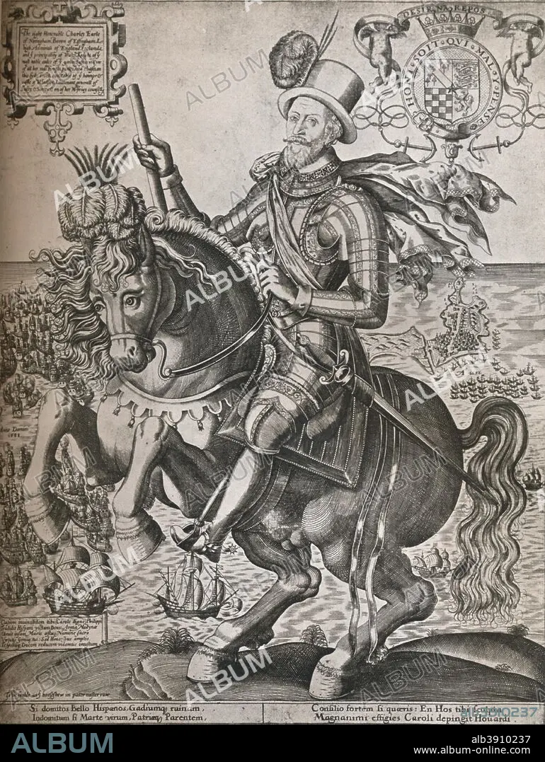 Lord Howard of Effingham c1600. Artist Thomas Cockson. Album