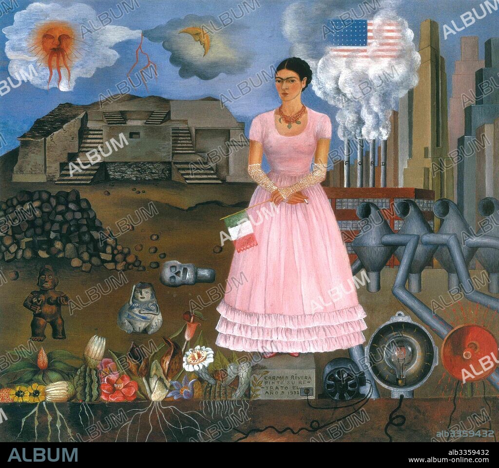 FRIDA KAHLO. Self-Portrait Along the Border Line Between Mexico and the United States.