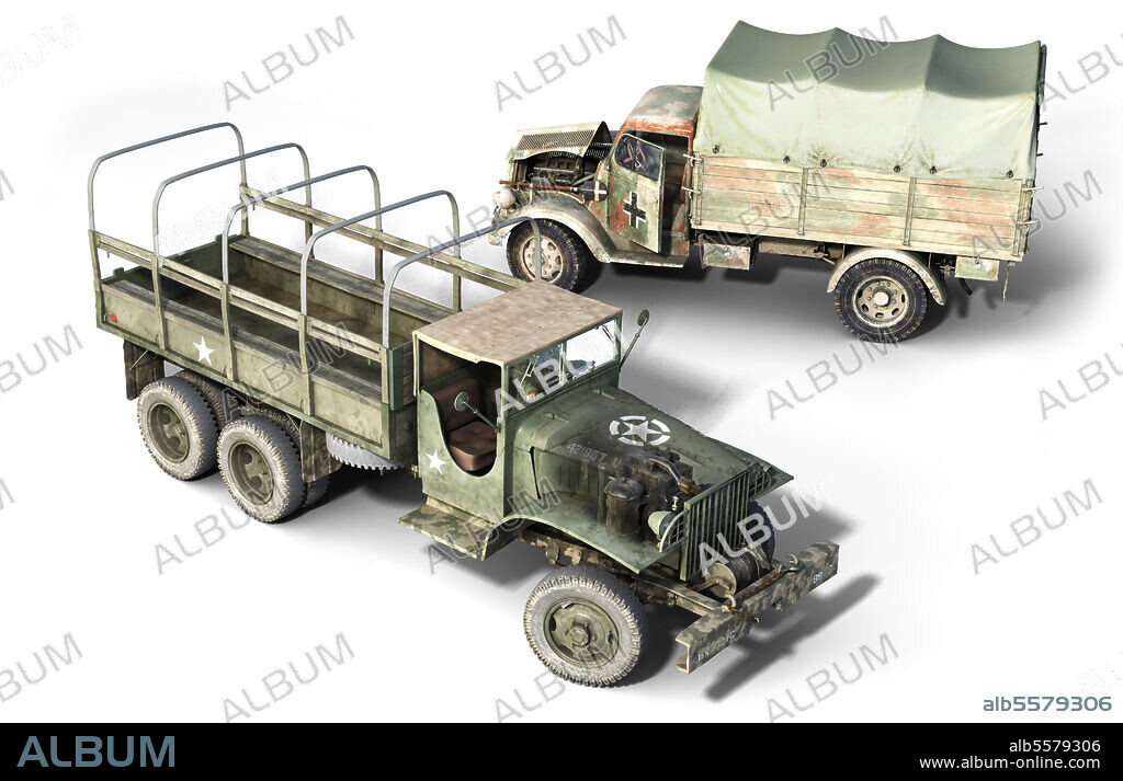 Two of most succesful trucks used during WWII: The General Motors CCKW ...