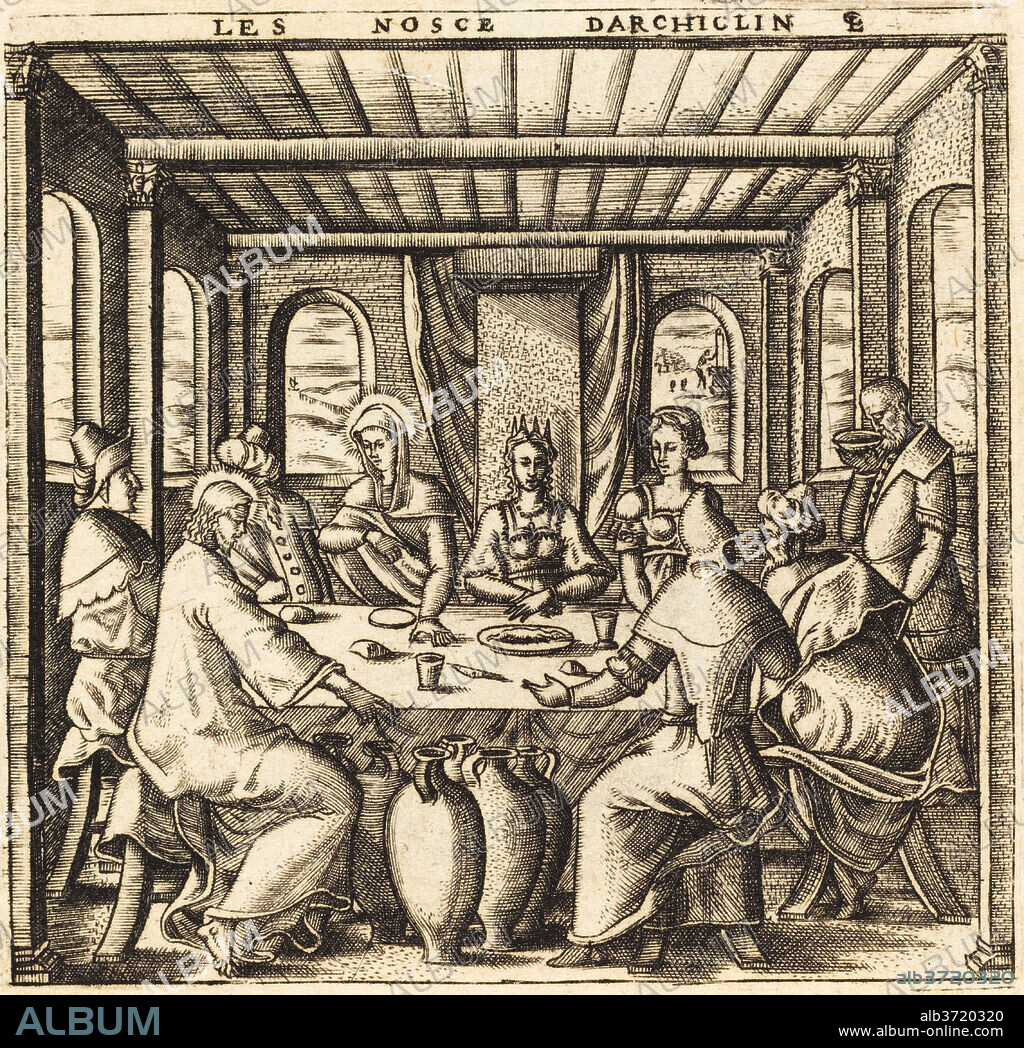 LéONARD GAULTIER. The Wedding at Cana (Christ Changes Water to Wine). Dated: probably c. 1576/1580. Medium: engraving.