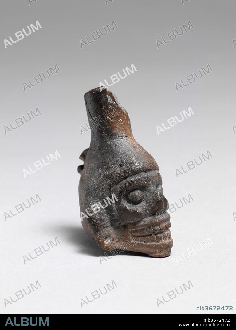 Pottery Whistle. Culture: Mexican. Dimensions: 2 5/16 × 1 5/16 × 1 1/4 in., 0.776oz. (5.8 × 3.3 × 3.2 cm, 22g). Date: ca. 1200-1521.