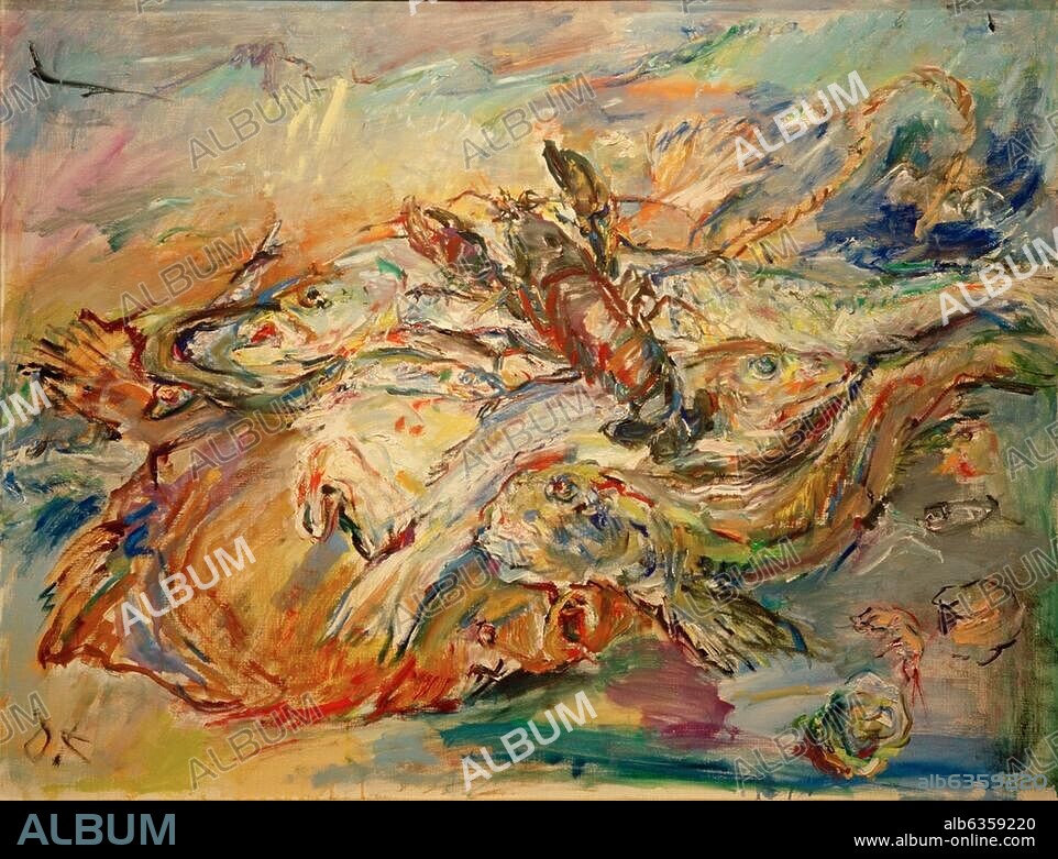 OSKAR KOKOSCHKA. Kokoschka, Oskar 1886-1980. "Storm Tide in Hamburg", 1962. Oil on canvas, 90 x 118 cm. On permanent loan from the Foundation of Hamburger Kunstsammlungen.