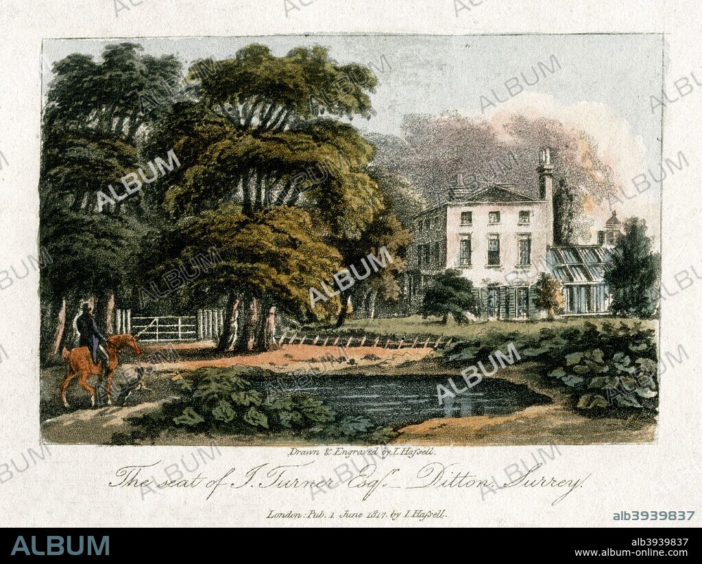 JMW Turner's house, Thames Ditton, Surrey, 1817.