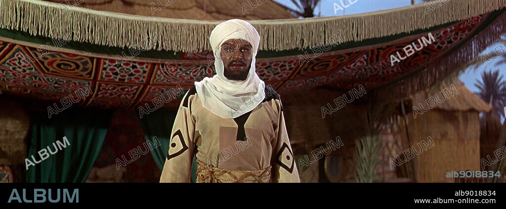 Khartoum is a 1966 film written by Robert Ardrey and directed by Basil Dearden. It stars Charlton Heston as British Gen. Charles Gordon and Laurence Olivier (seen in this image) as the Mahdi (Muhammad Ahmed). based on historical accounts of Gordon's defence of the Sudanese city of Khartoum from the forces of the Mahdist army during the Siege of Khartoum. 1885.