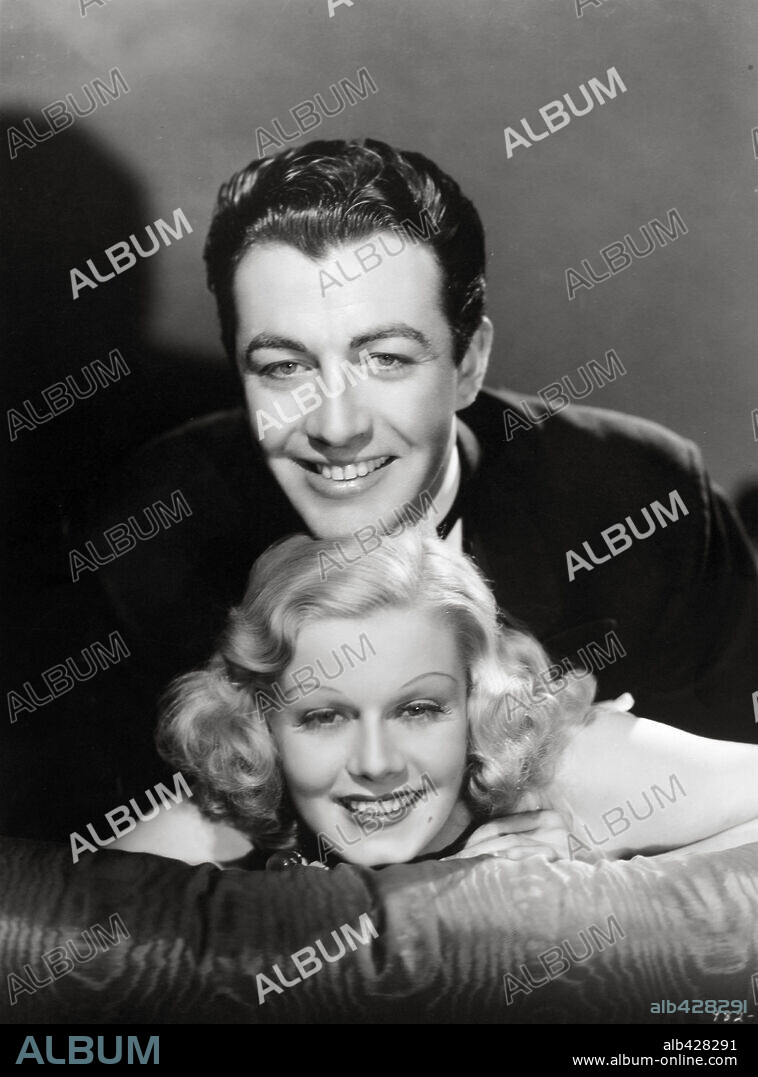 JEAN HARLOW y ROBERT TAYLOR en JUGANDO A LA MISMA CARTA, 1937 (PERSONAL  PROPERTY), dirigida por W. S. VAN DYKE. Copyright M.G.M. - Album alb428291