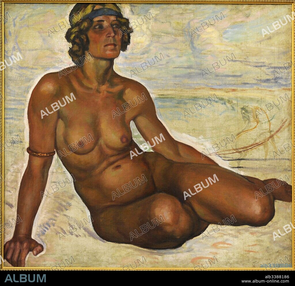 Petras Kalpokas (1880-1945). Pintor lituano. Desnudo de mujer. Bosquejo,  1933. Galería Nacional de Arte (National Gallery of Art). Vilna (Vilnius).  Lituania. - Album alb3388186