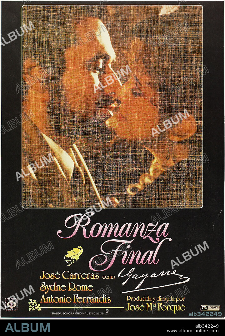 Poster de ROMANZA FINAL, 1986, dirigida por JOSE MARIA FORQUE. Copyright PROD. ORFEO, S.A.