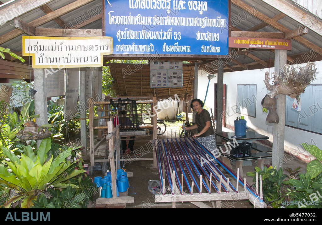 A weaving cooperative, Ban Na Pa Nat Tai Dam Cultural Village