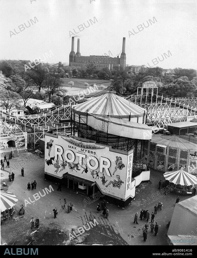 Battersea Park Fun Fair opens for the first time. Battersea Power