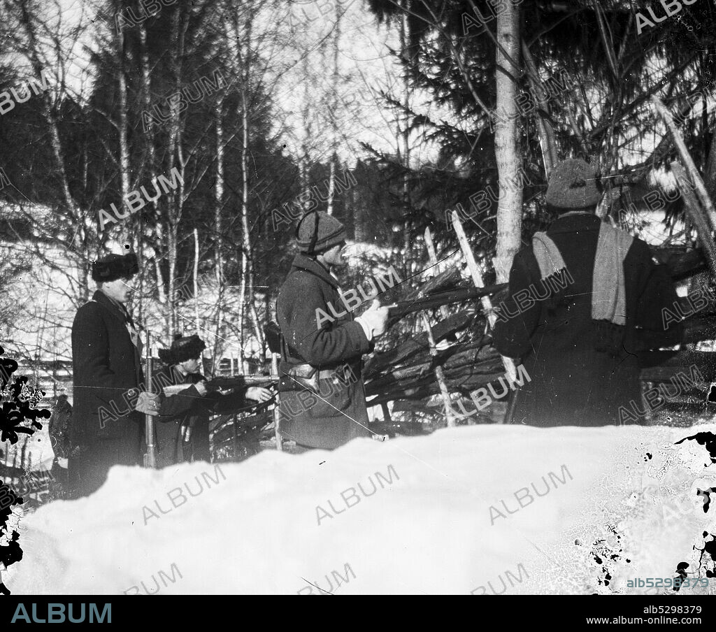 The Red Guards of Vasilevskiy Island. They were the paramilitary units of the Finnish labour movement in the early 1900s. The first Red Guards were established during the 1905 general strike, but disbanded a year later. After the Russian 1917 February revolution the Red Guards were re-established and in the 1918 Finnish Civil War they formed the army of Red Finland.