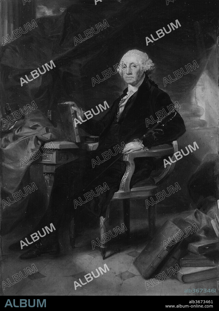 George Washington: Design for an Engraving. Artist: Alonzo Chappel (American, New York 1828-1887 Middle Island, New York); After Gilbert Stuart (American, North Kingston, Rhode Island 1755-1828 Boston, Massachusetts). Dimensions: 16 5/8 x 12 5/8 in. (42.2 x 32.1 cm). Date: ca. 1860.