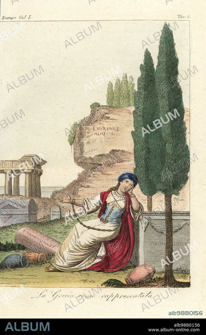Allegorical representation of Greece by Choiseul-Gouffier. She