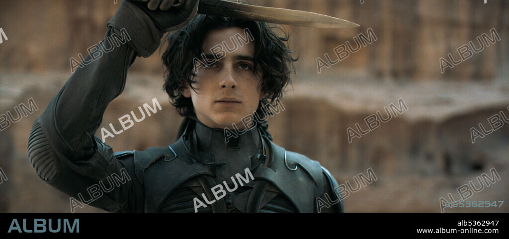 TIMOTHEE CHALAMET in DUNE: PART ONE, 2021, directed by DENIS VILLENEUVE. Copyright Legendary Entertainment / Warner Bros.