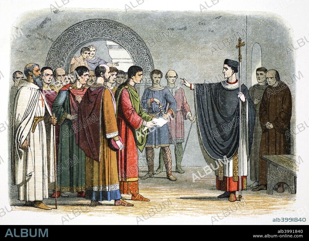 Thomas a Becket forbids the Earl of Leicester to pass sentence on