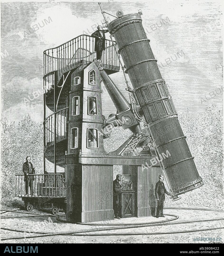 Paris telescope. Newtonian reflecting telescope installed at the Paris Observatory, France, during the 1860s. It had a 1.2 meter (48 inch) diameter mirror. This was the first large telescope mirror to be made of glass coated with silver deposited chemically in a method devised by the German chemist Justus von Liebig. The mirror was much better than those made of polished copper alloy, but the telescope's poor mounting made it nearly useless.