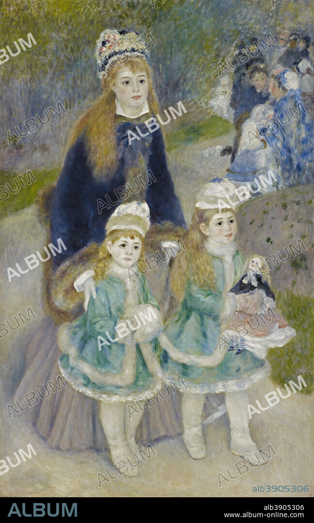 PIERRE AUGUSTE RENOIR. La Promenade Mother and Children La