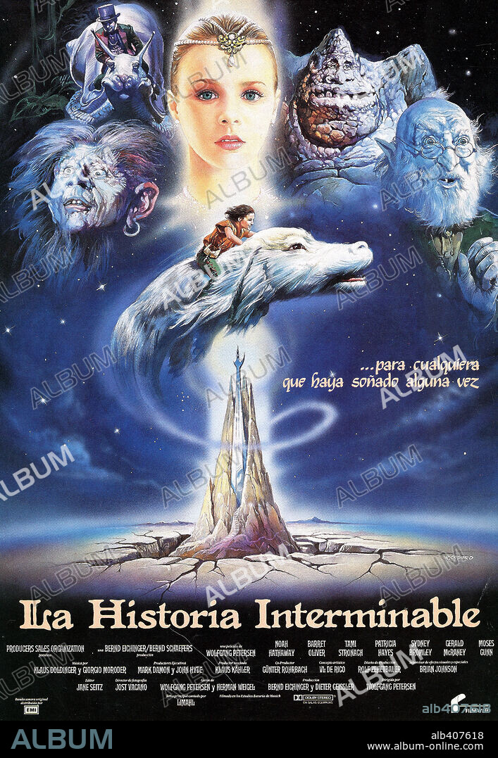 Poster of THE NEVER ENDING STORY, 1984 (DIE UNENDLICHE GESCHICHTE), directed by WOLFGANG PETERSEN. Copyright NEVE CONSTANTIN-BAVARIA-WDR/WARNER BROS.