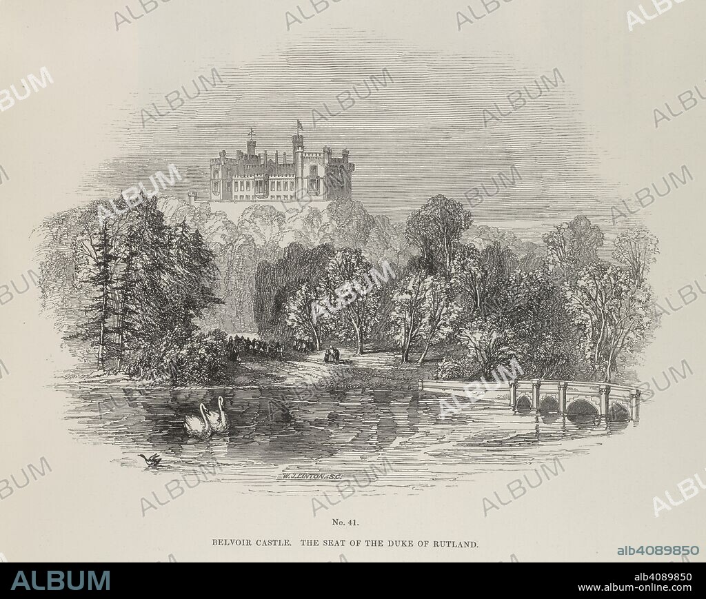 WILLIAM ANDREW CHATTO and W. J LINTON. Belvoir Castle. The seat of the Duke of Rutland. The History and Art of Wood-engraving ... With specimens of the art, ancient and modern, selected from The Illustrated London News.. London, 1848. Source: 1265.g.18, page 41. Language: English.