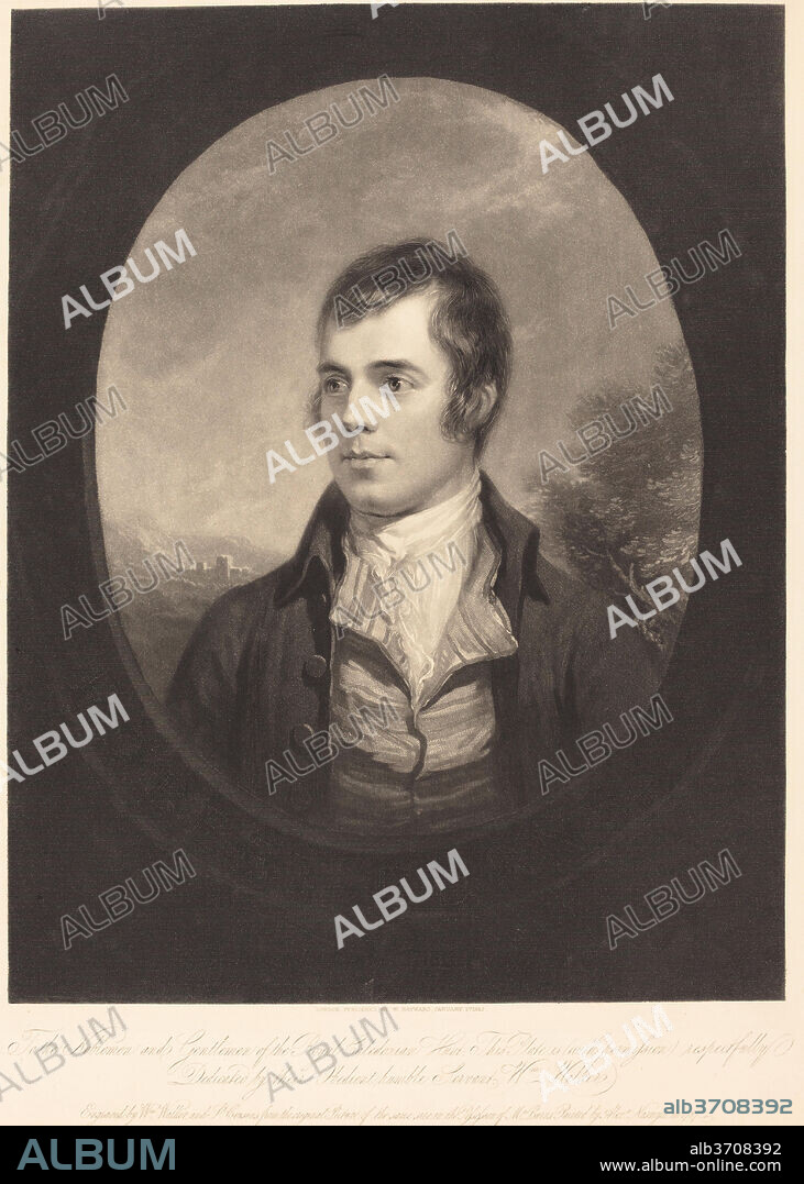 WILLIAM WALKER AND SAMUEL COUSINS AFTER ALEXANDER NASMYTH. Robert Burns. Dated: published 1842. Medium: mezzotint and etching.