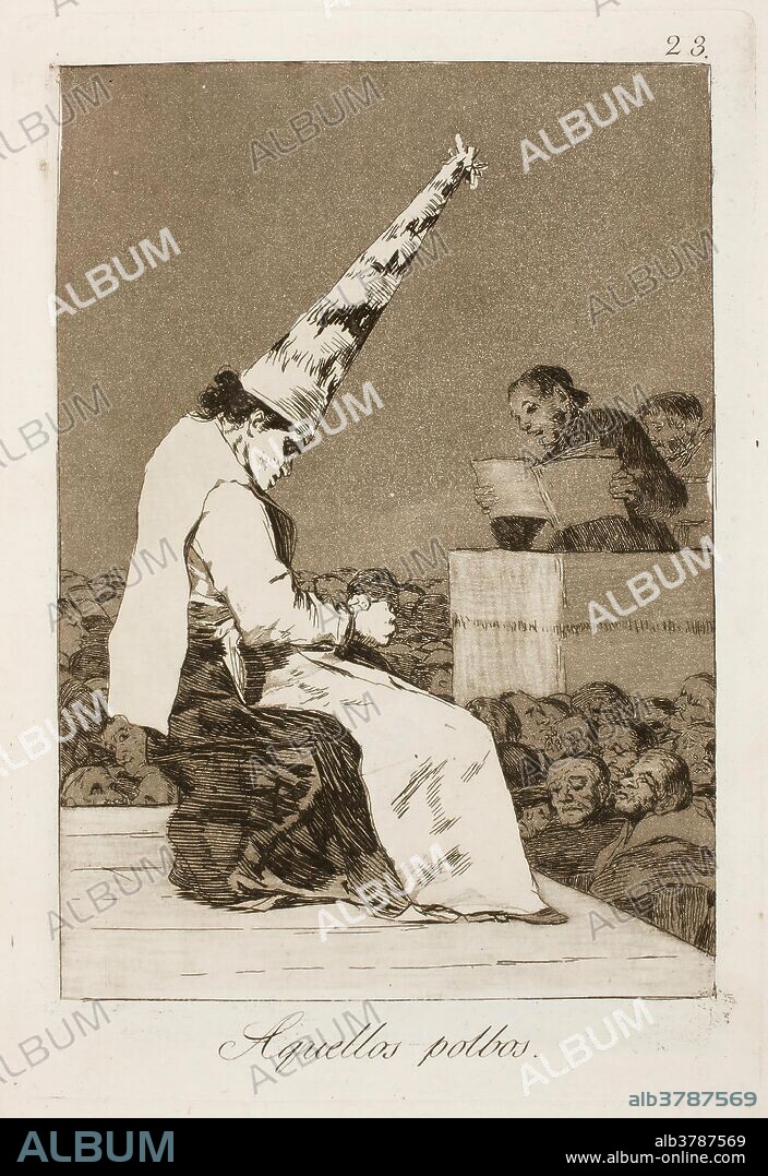 Francisco de Goya y Lucientes / 'Those specks of dusts'. 1797 - 1799. Etching, Drypoint, Japanese chisel, Burnished aquatint on ivory laid paper.