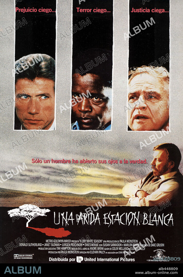 Poster of A DRY WHITE SEASON, 1989, directed by EUZHAN PALCY. Copyright M.G.M.