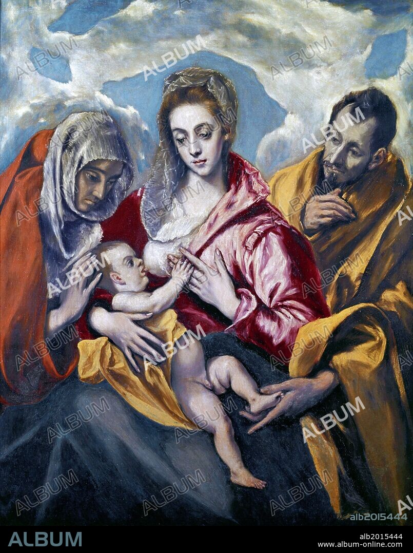 El Greco / 'La Sagrada Familia con Santa Ana', hacia 1595, Óleo sobre lienzo, 106 × 127 cm.