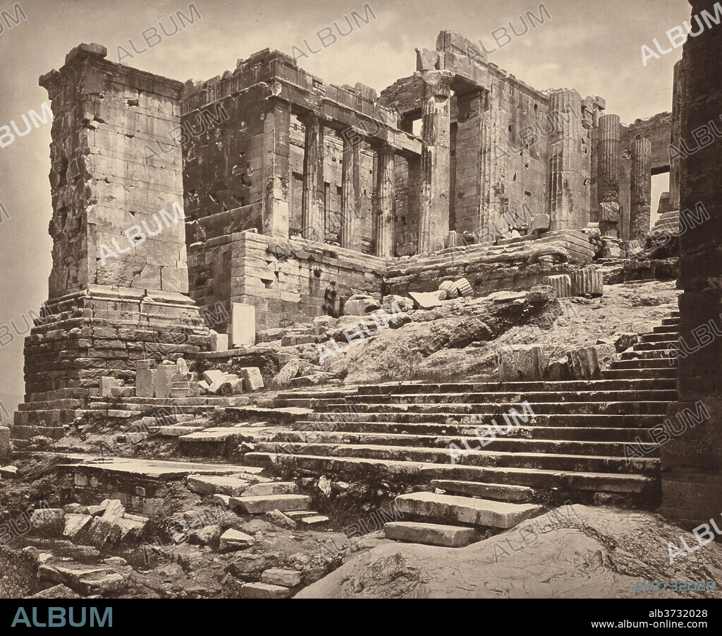 WILLIAM JAMES STILLMAN. Propylaea from the Southwest. Dated: 1882. Dimensions: image: 36.1 × 43.1 cm (14 3/16 × 16 15/16 in.)  mount: 42.3 × 49.9 cm (16 5/8 × 19 5/8 in.). Medium: carbon print.