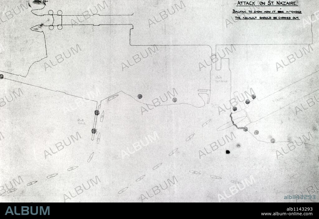 "Attack on St. Nazaire". Diagram to show how itis intended the Assault should be carried out.