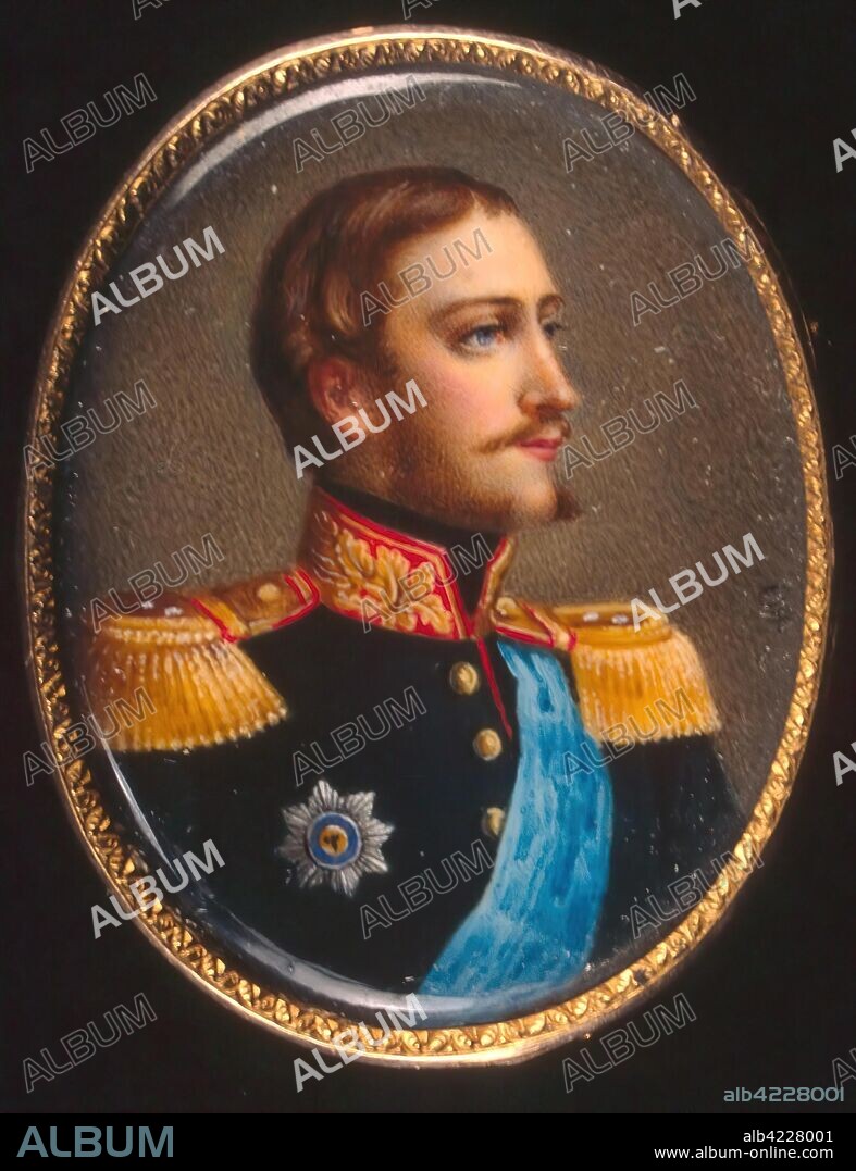 ANONYMOUS ARTIST, MID-19TH CENTURY. 'Miniature " Portrait of Major General"'. Russia (? ), 1850s. Dimensions: 4,1x3,3 cm.