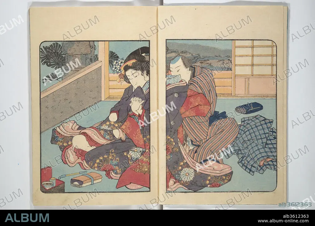 UTAGAWA KUNISADA. Volume 3 of Unknown Erotic (Shunga) Set 