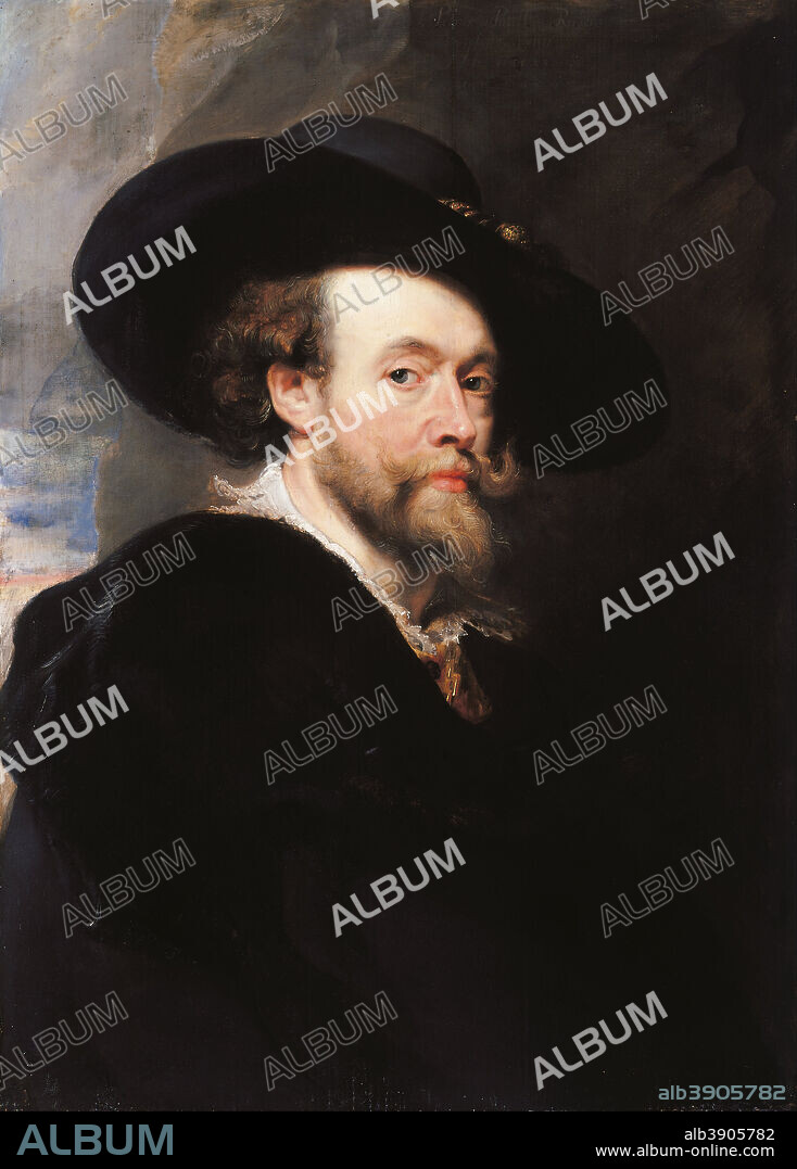 PETER PAUL RUBENS. Portrait of the Artist. Date/Period: 1623. Painting. Oil on Panel. Height: 85.7 cm (33.7 in); Width: 62.2 cm (24.4 in); Thickness: 0.5 cm (0.1 in).