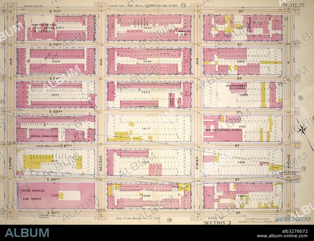 Plate 22 Part of Section 5 Bounded by E. 71st Street Avenue A