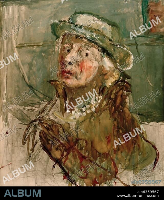 Motesiczky, Marie-Louise von ; peintre autrichienne ; Vienne. 24.10.1906 - Londres 10.06.1996. - "Dernier autoportrait", 1993. Huile et fusain sur toile, H. 0,762 ; L. 0,662. Londres, Marie-Louise von Motesiczky Charitable Trust.