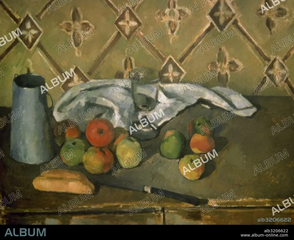 Still Life with Fruit Pitcher and Fruit-Vase - Cezanne Paintings