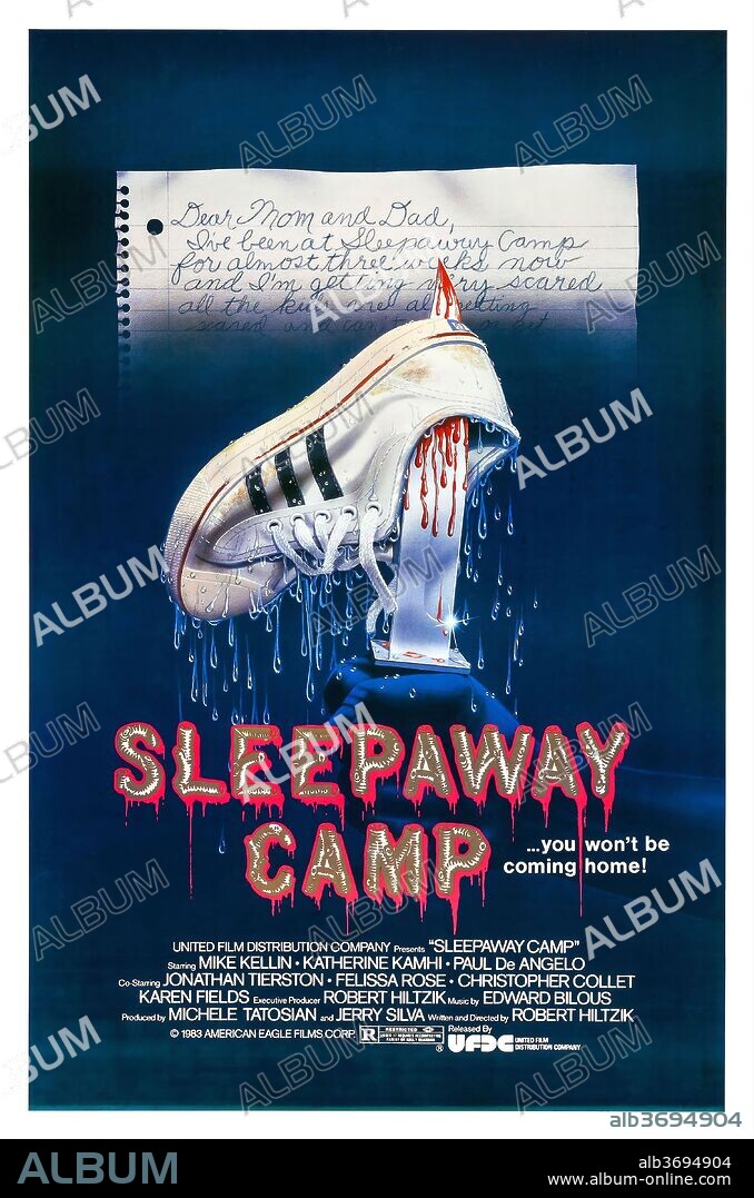 Poster de CAMPAMENTO DE VERANO, 1983 (SLEEPAWAY CAMP), dirigida por ROBERT HILTZIK. Copyright U.S. FILMS.