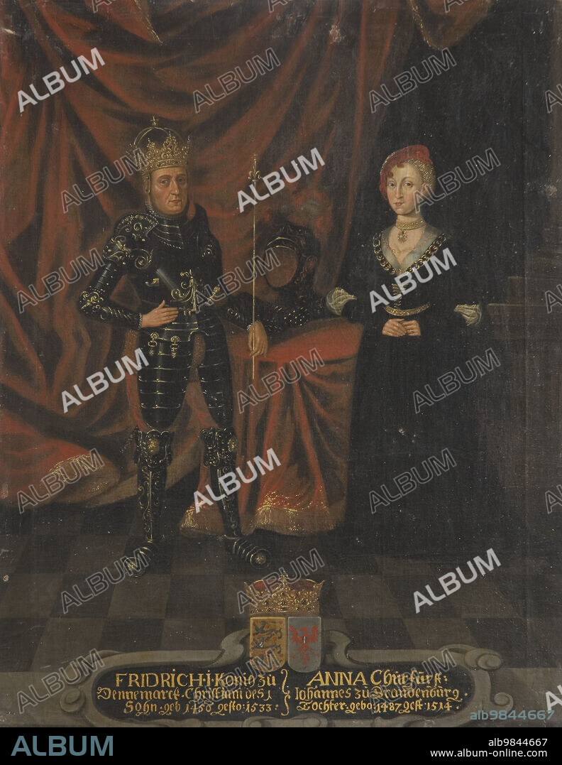 ANON. Frederick I, 1471-1533, King of Denmark and Norway and Anna,  1487-1514, c16th century. Creator: Anon. - Album alb9844667