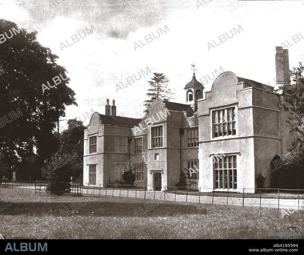Forde House, Newton Abbot, Devon, 1894. Jacobean former manor house, built by Sir Richard Reynell c1610. From Beautiful Britain; views of our stately homes. [The Werner Company of Chicago, 1894].