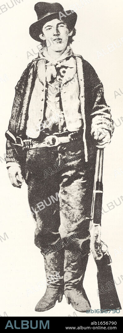 Henry McCarty (1859-1881) best known as Billy the Kid, American outlaw and gunman.  Also used aliases William H Bonney and Henry Antrim.