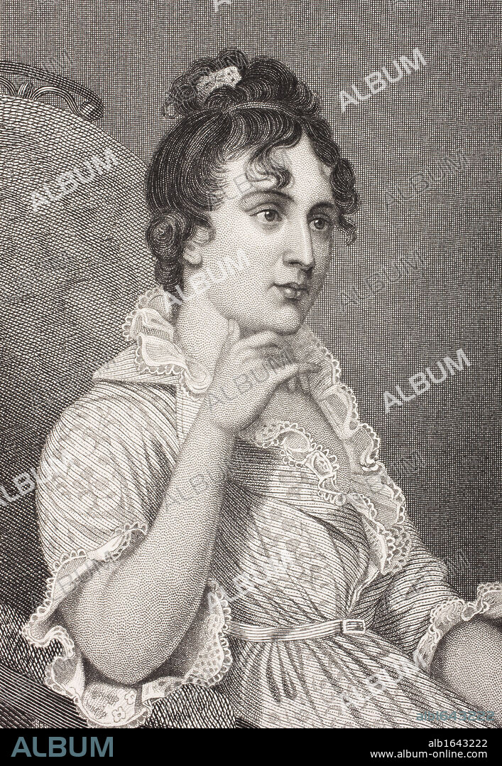 Eleanor Parke Custis Lewis 1779 - 1852. Known as Nelly. Granddaughter of Martha Washington and step-granddaughter of George Washington. From the book Gallery of Historical Portraits published c.1880.