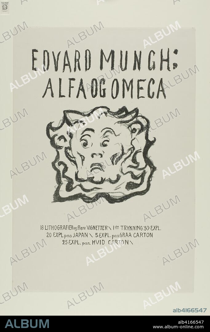 Alpha and Omega Title Page. Edvard Munch Norwegian 1863 1944