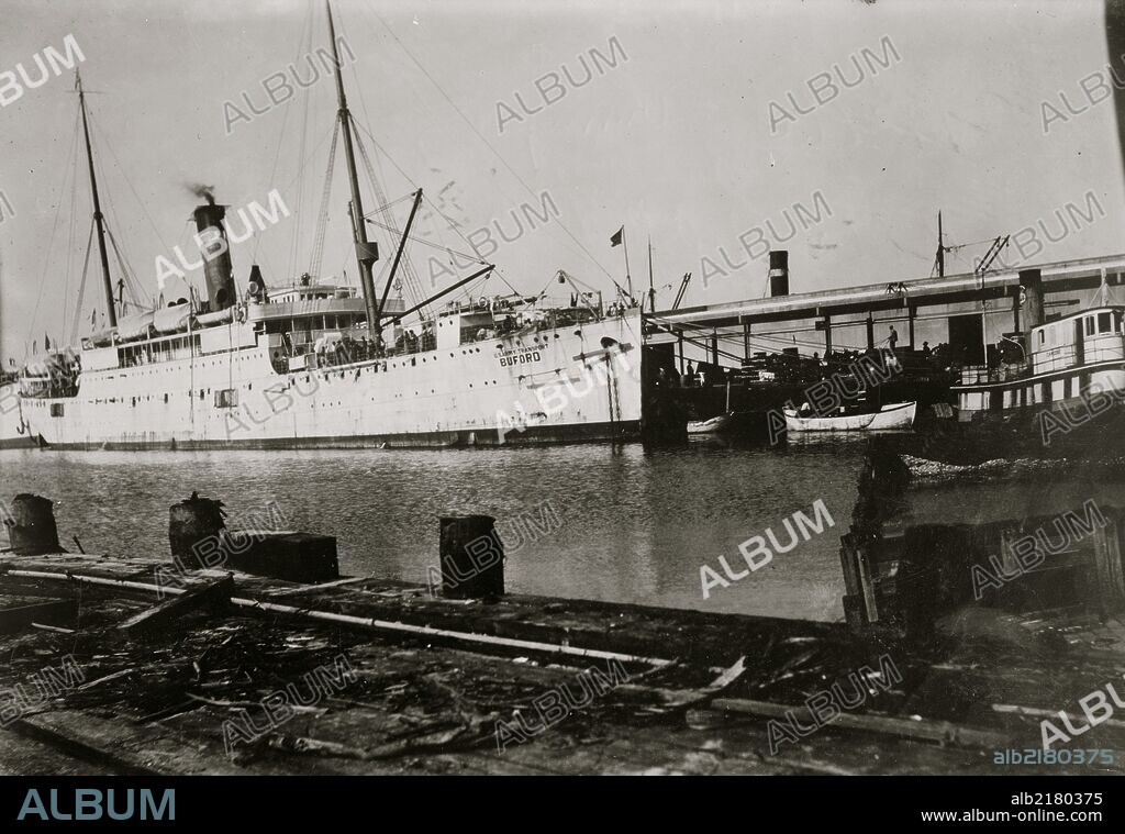 Ship that sent messages of the Galveston Hurricane-USS Buford 1915 ...