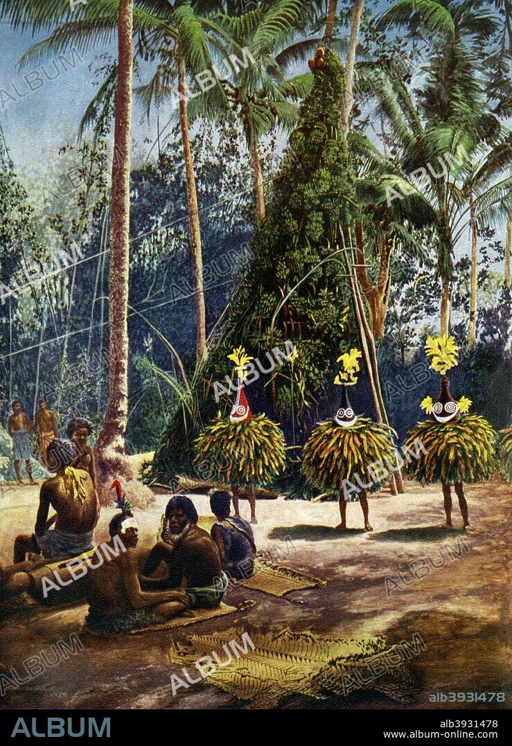 The Duk Duk society, Bismarck Archipelago, Papua New Guinea, 1920 ...