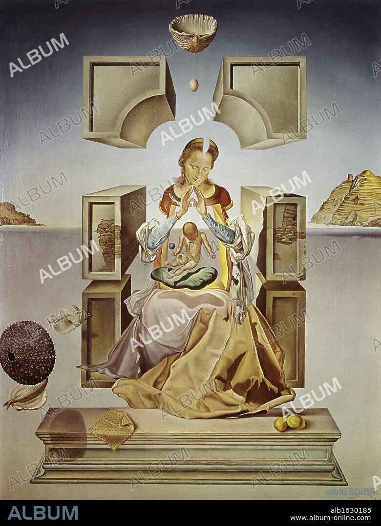 SALVADOR DALÍ. Madonna Of Port Lligat by Salvador Dali, oil on canvas, 1949, 1904-1989, USA, Wisconsin, Milwaukee, Marquette University.