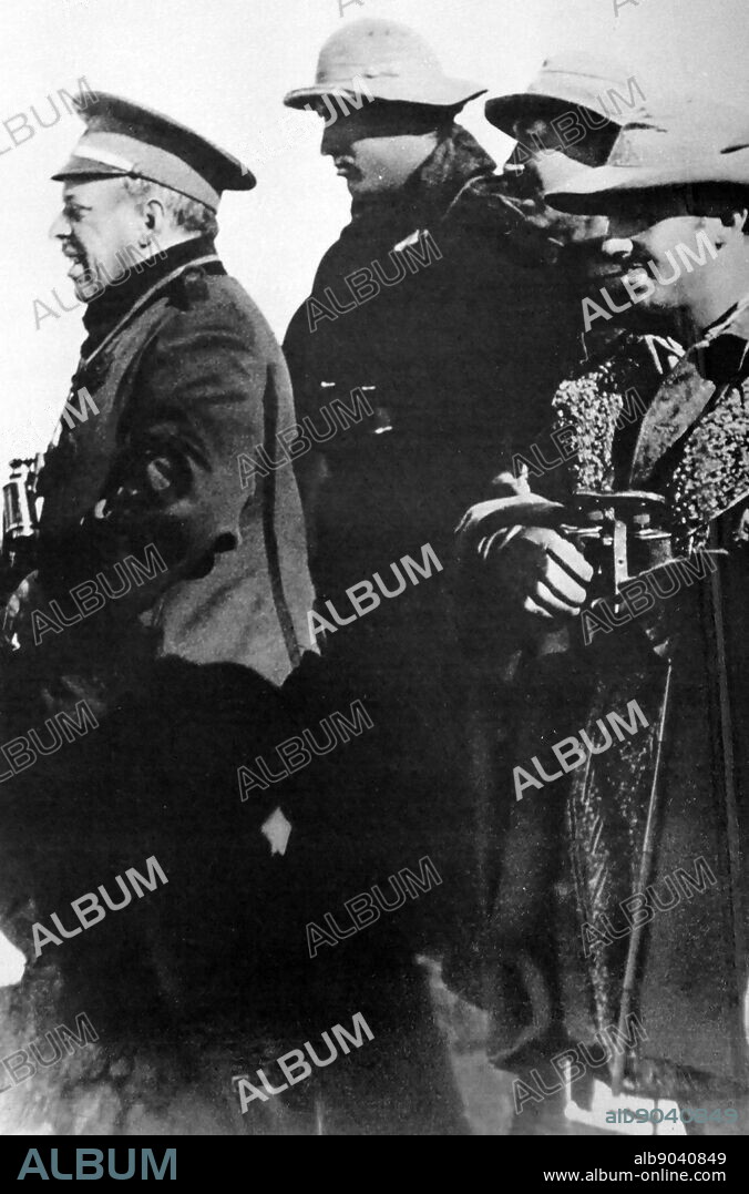 General José Sanjurjo y Sacanell, a General in the Spanish Army who was one of the chief conspirators in the military uprising that led to the Spanish Civil War. Seen here in 1925 with Francisco Franco.