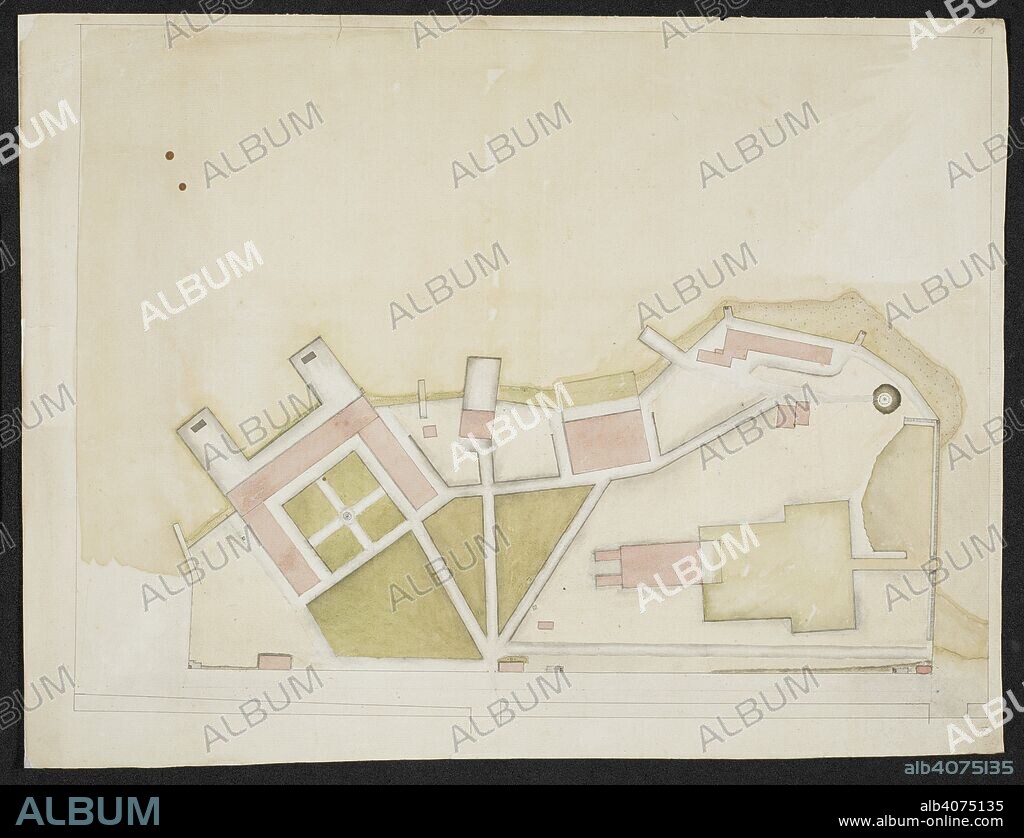 Plan of a structure, comprising of several buildings on a coast. SIXTY-SEVEN Charts and maps illustrating the voyages and surveys of Capt. James Cook, R.N., and other discoverers; circ. 1760- 1780. c 1760-1780. Source: Add. 31360, no.10.