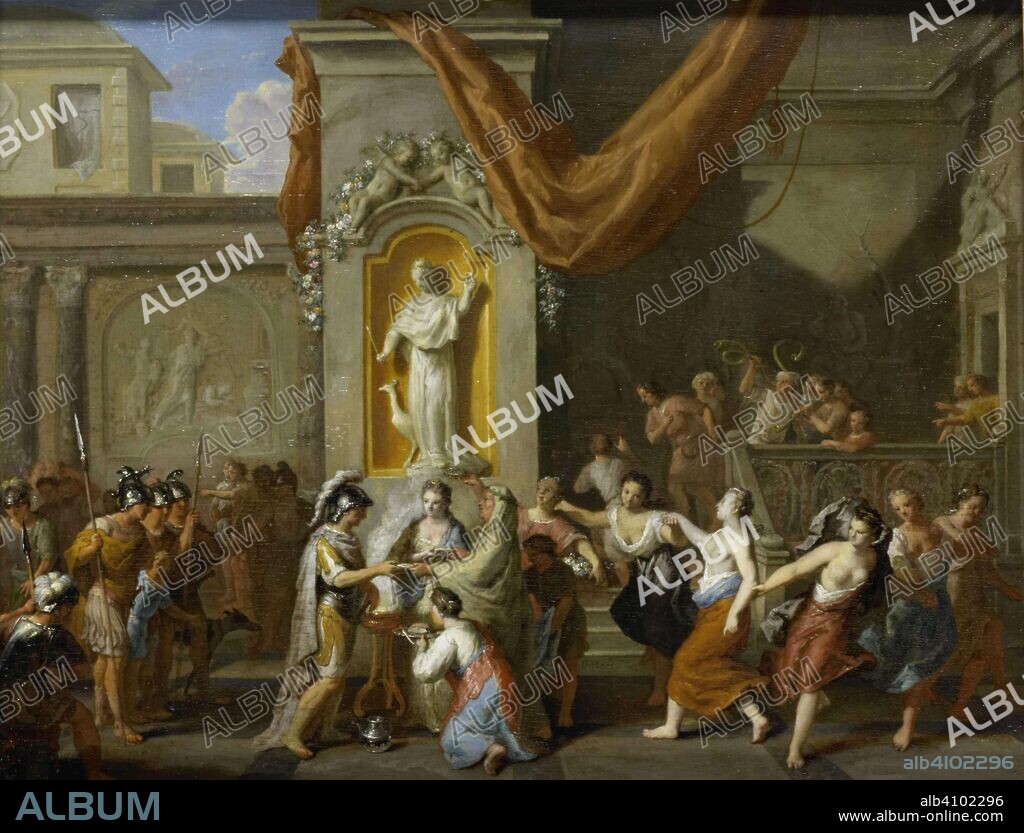 GERARD HOET (I). The Marriage of Alexander the Great and Roxane of Bactria. Dating: 1670 - 1733. Measurements: h 32 cm × w 41 cm.