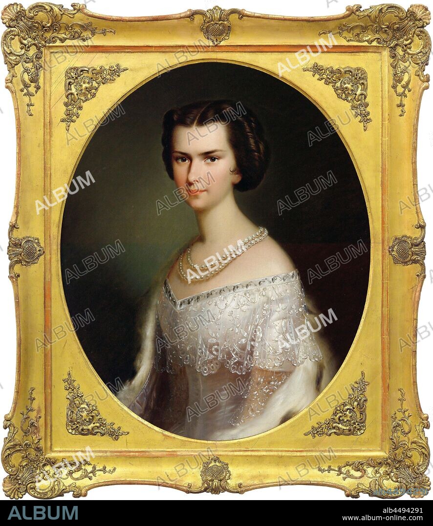 ANTON EINSLE. Portrait of Empress Elisabeth of Austria.