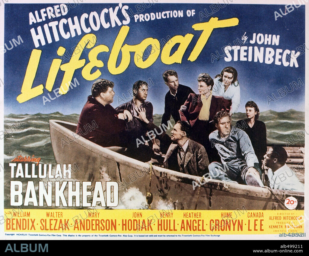 Poster of LIFEBOAT, 1944, directed by ALFRED HITCHCOCK. Copyright 20TH CENTURY FOX.