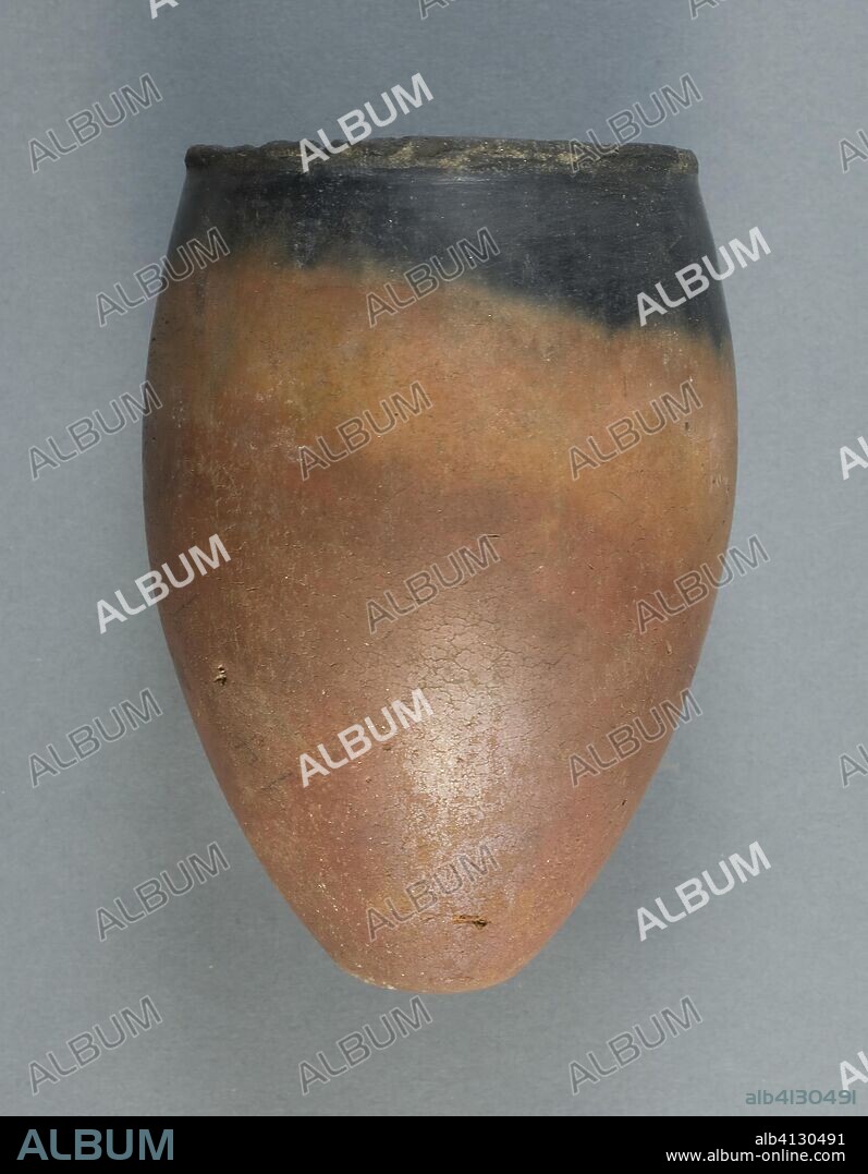 ANCIENT EGYPTIAN. Vessel. Egyptian. Date: 4000 BC-3200 BC. Dimensions: H. 13.3 cm (5 1/4 in.); diam. 9.2 cm (3 5/8 in.). Ceramic. Origin: Egypt.