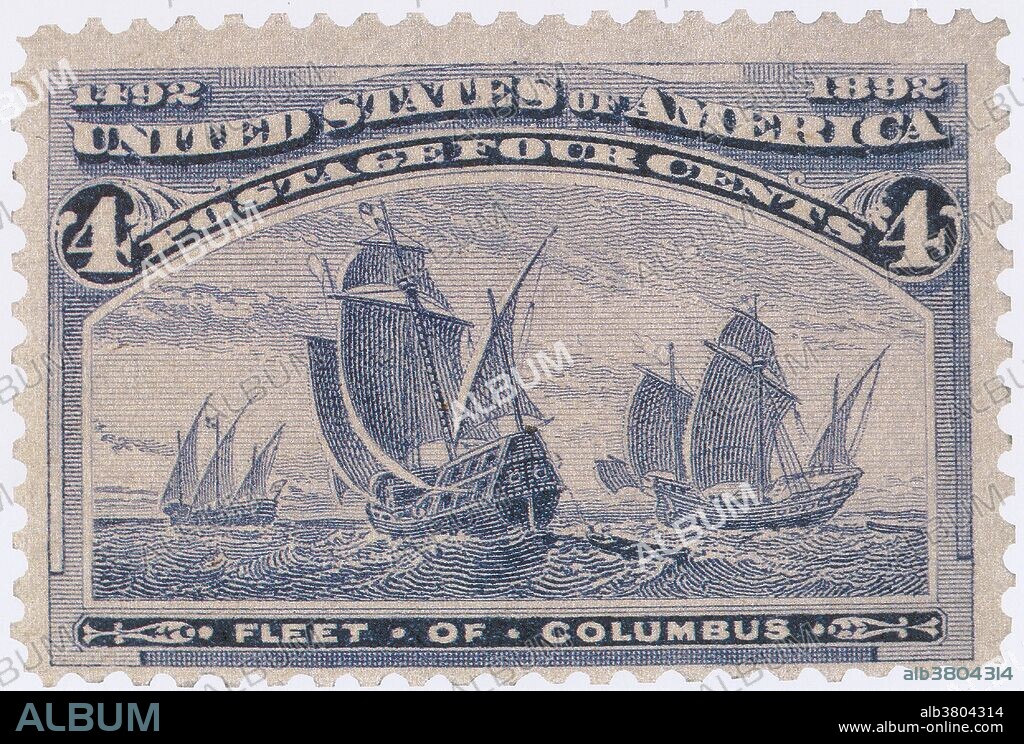 Fleet of Columbus U. S. Postage Stamp 1893 Album alb3804314